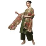 Rangriti Women's Rayon Anarkali Suit Set