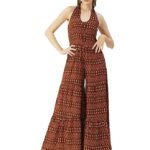 Jumpsuit For Women Viscose Rayon Halter Neck