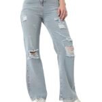 AKA CHIC High Rise Womens Flare Fit Jeans