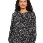 Marks & Spencer Womens Printed Polyester Round Neck Regular Fit Top