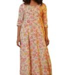 Aurelia Women White Floral Print Viscose Kurta Set with Trousers & Dupatta