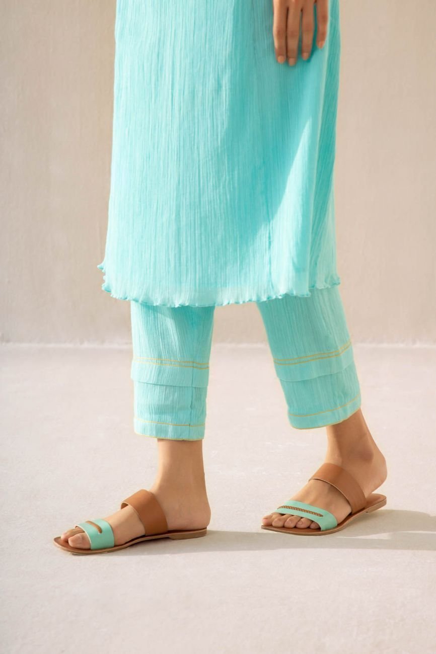 Blue Moon Lace Kurta Set - Image 6